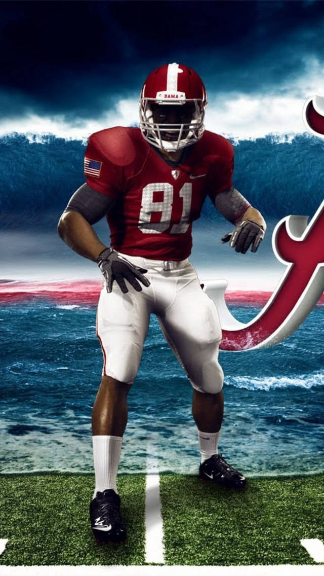 red jersey number 81, football player, stormy sky, SD Phone Wallpaper