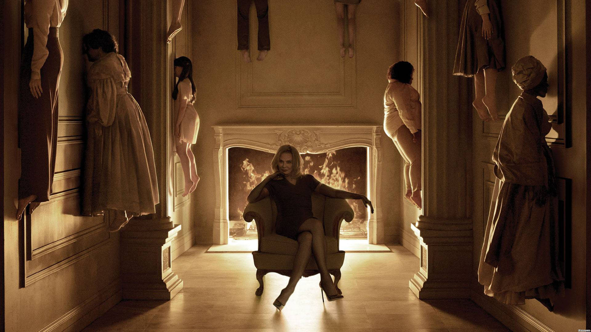 American Horror Story, ghostly figures, vintage dresses, Full HD Desktop Wallpaper