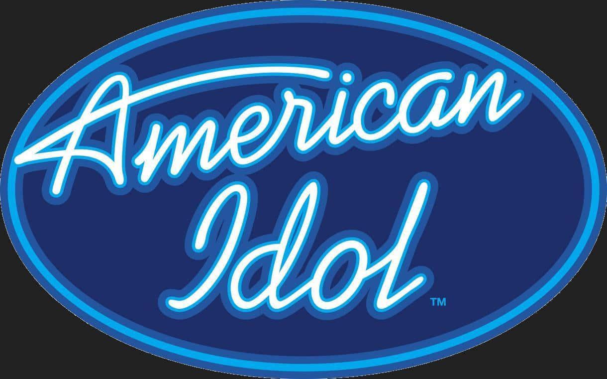 American Idol, glowing blue neon sign, cursive script, SD Desktop Wallpaper