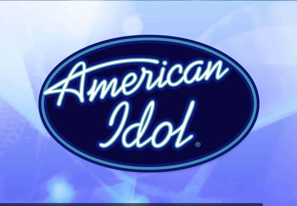 American Idol, neon script, soft blue gradient, SD Desktop Wallpaper