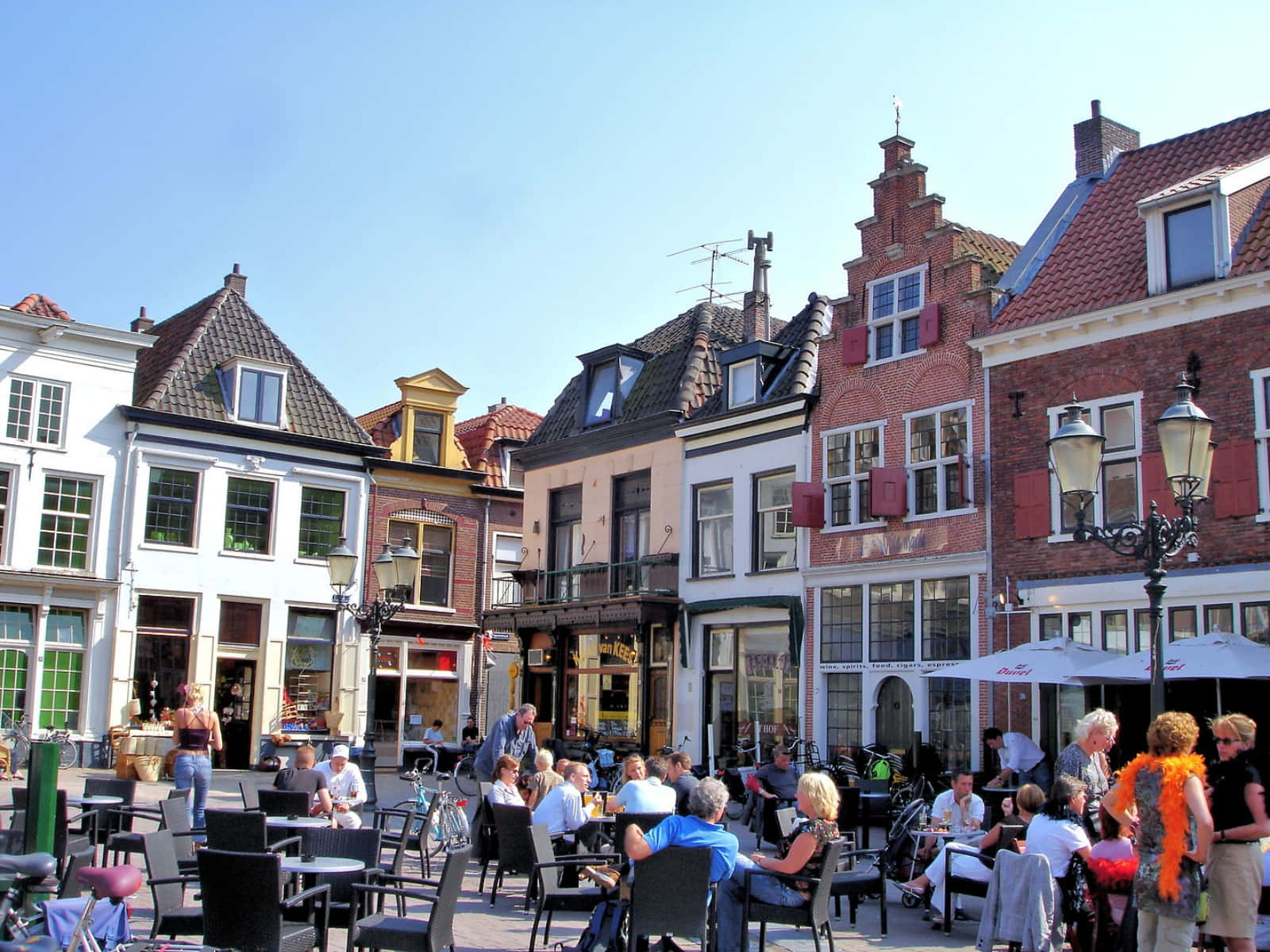 Amersfoort, historic city center, cafe, HD Desktop Wallpaper