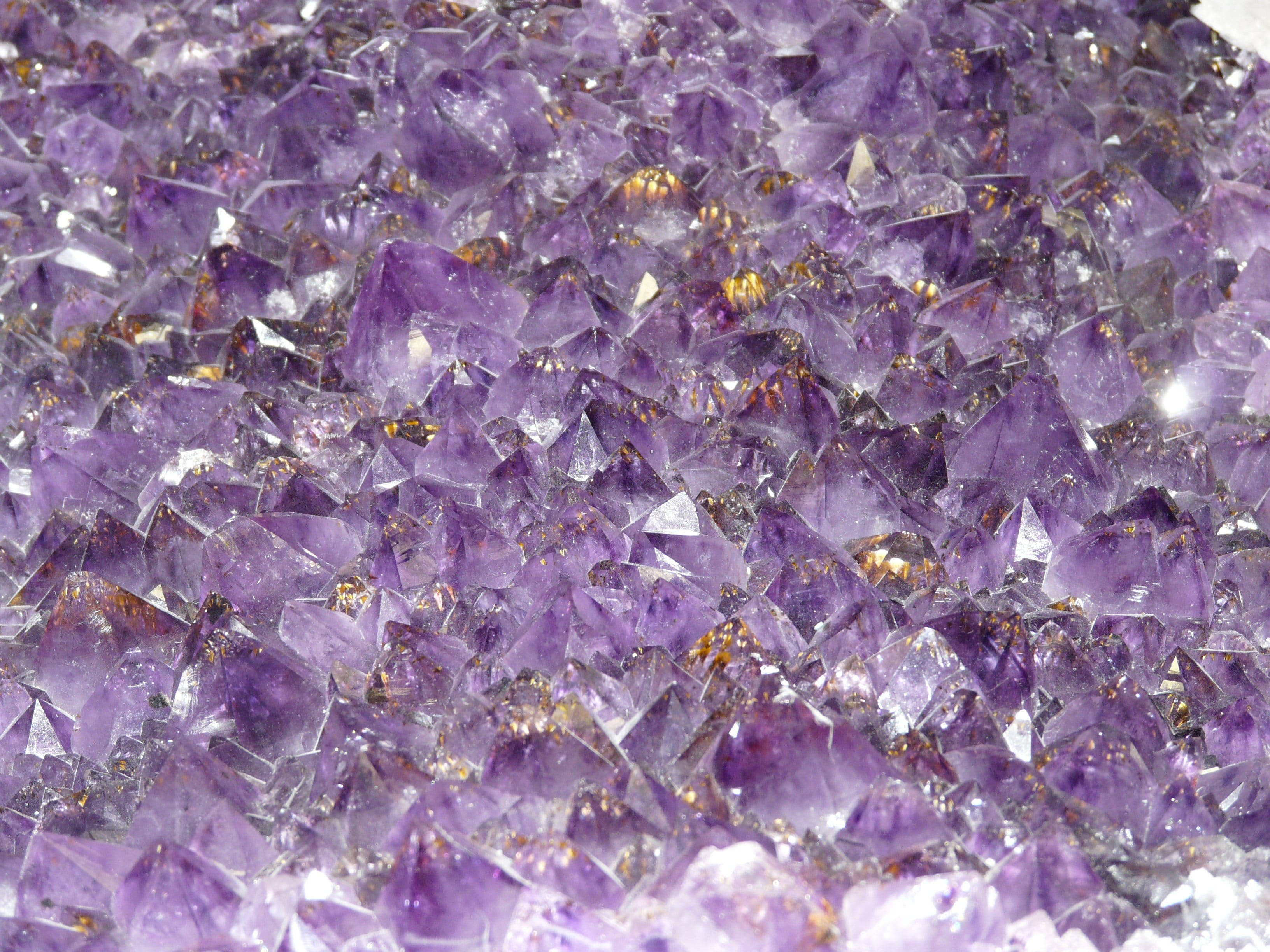 amethyst crystal tips, amethyst, purple, 2K Desktop Wallpaper