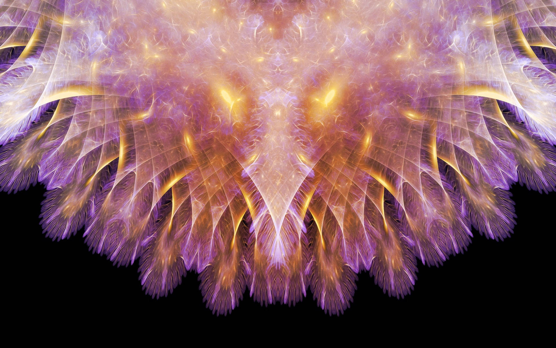 Amethyst, fractal pattern, radiant purple, Full HD Desktop Wallpaper