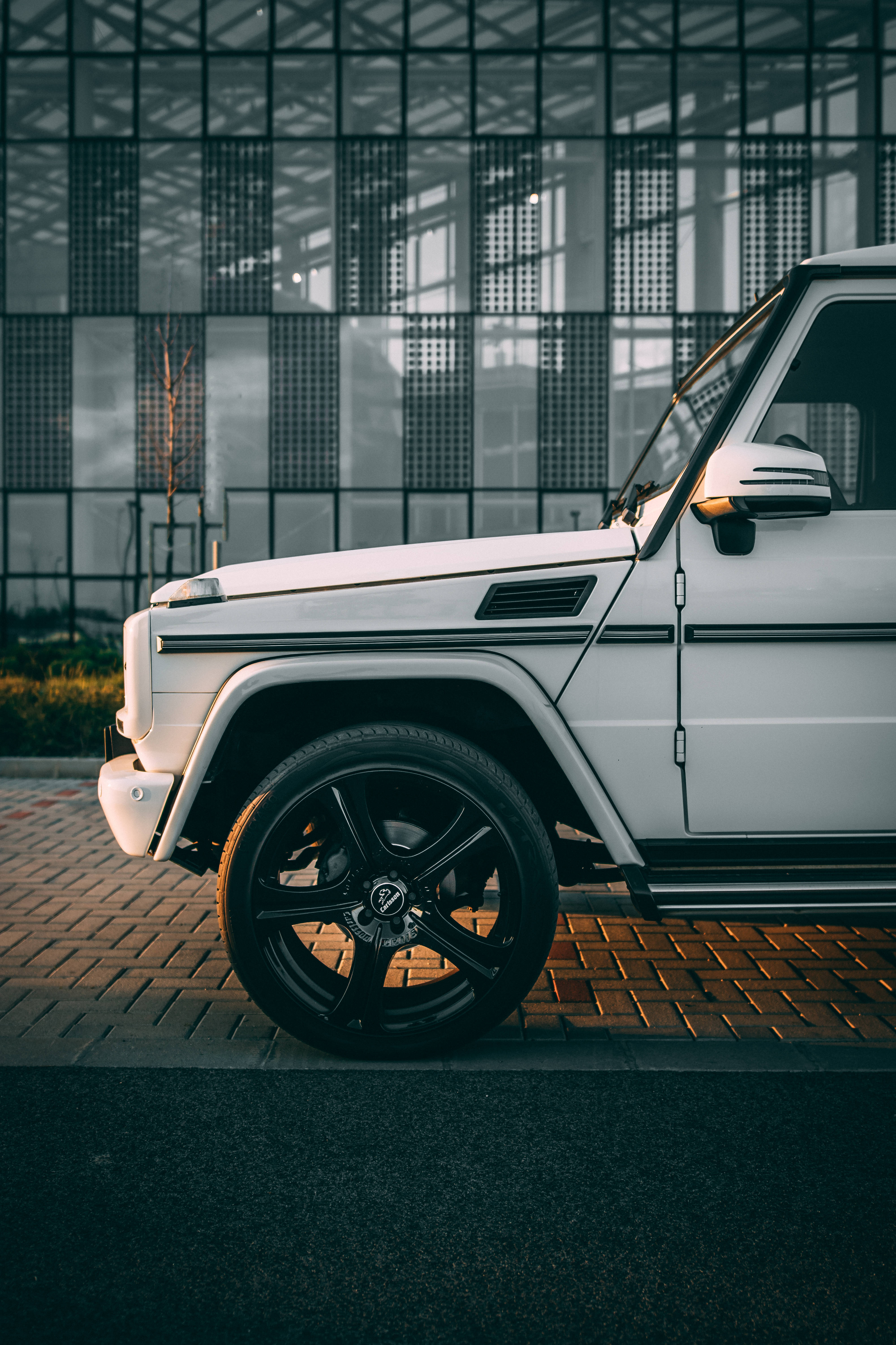 white, AMG, luxury SUV, 5K Phone Wallpaper