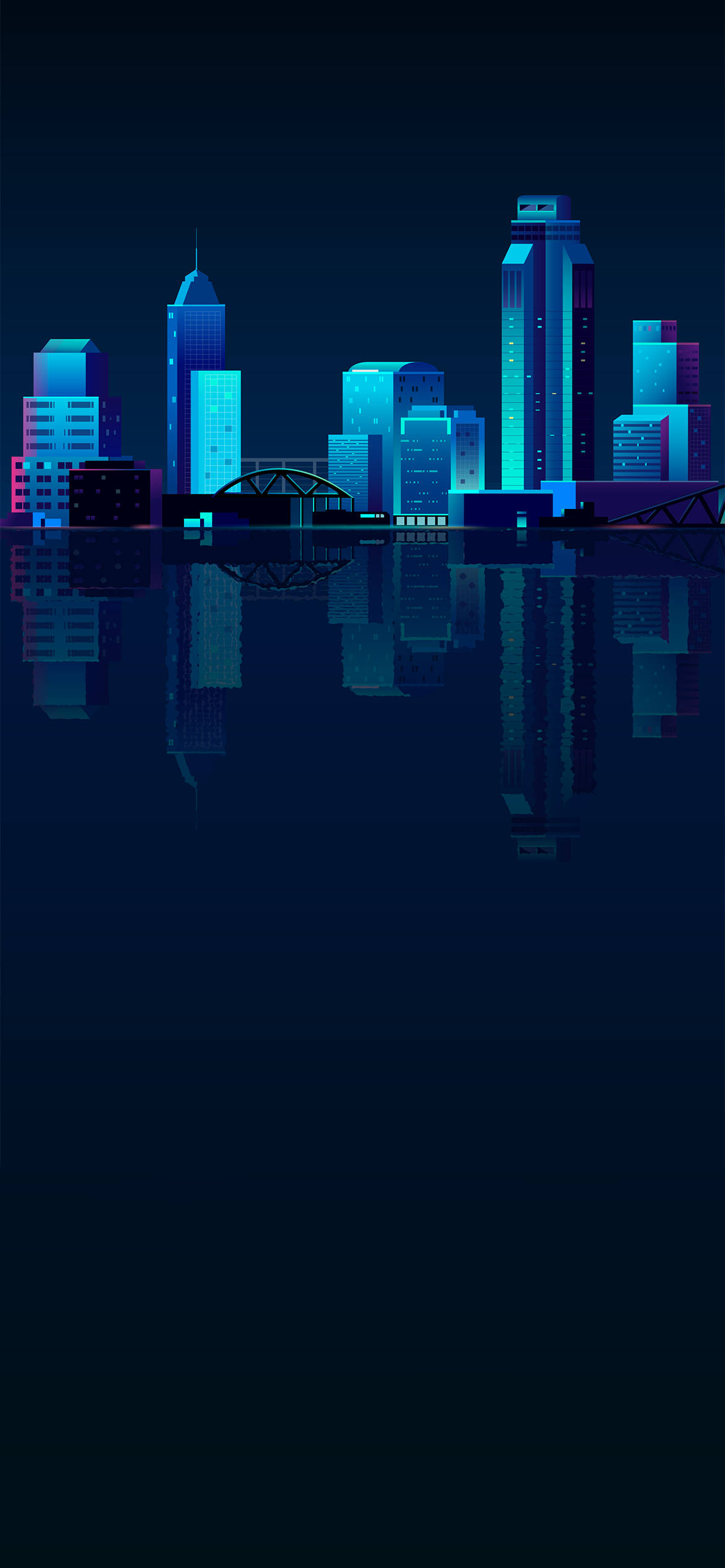 Blue City, iPhone, AMOLED, Full HD Phone Wallpaper