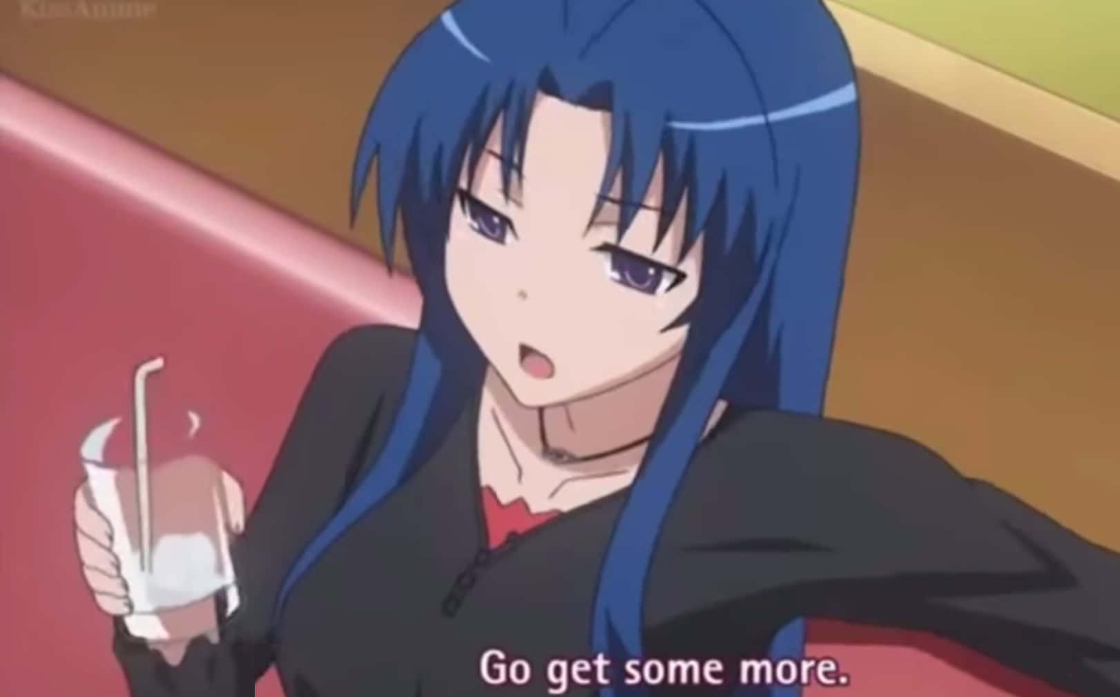 Ami Kawashima, blue-haired anime girl, black top, HD Desktop Wallpaper