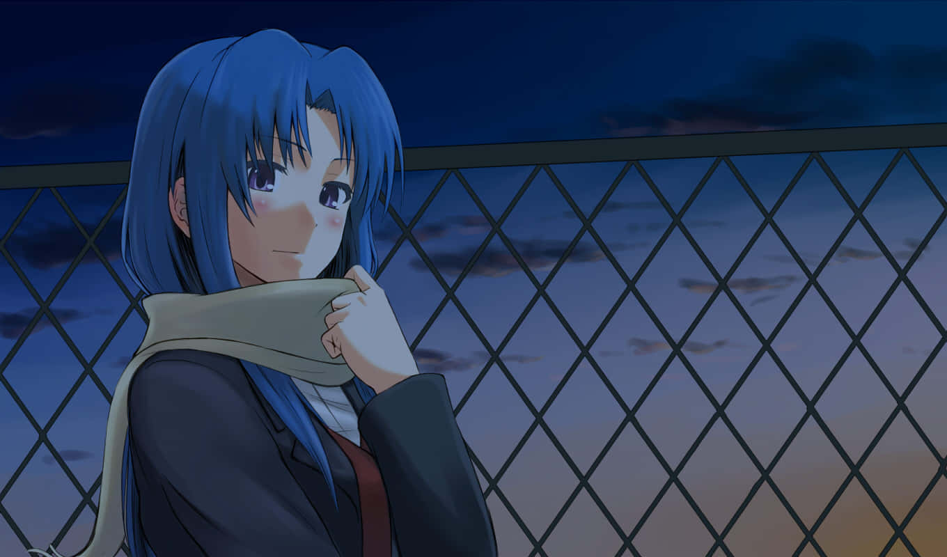 Ami Kawashima, blue-haired anime girl, school uniform, HD Desktop Wallpaper