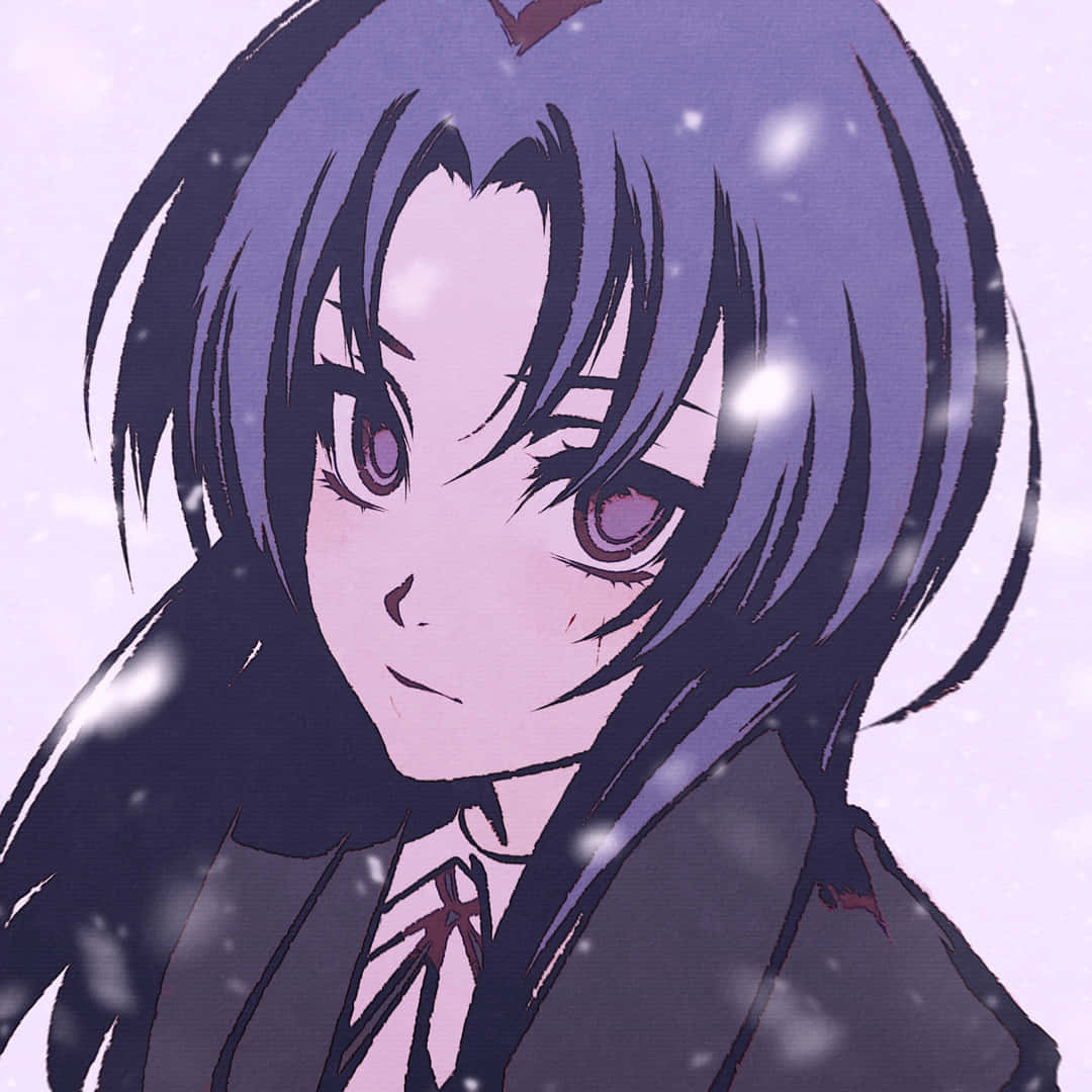 Ami Kawashima, purple-haired, school uniform, SD Desktop Wallpaper