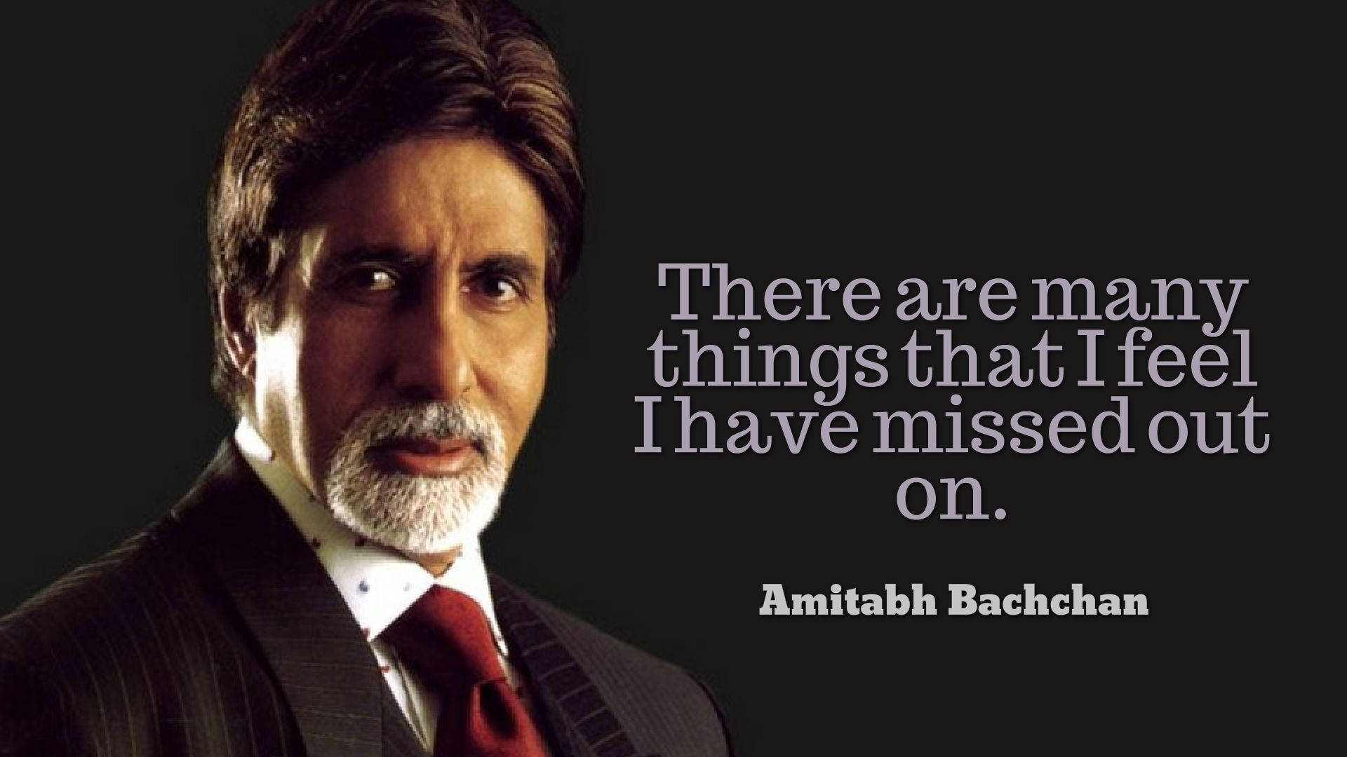 Amitabh Bachchan, dark suit, red tie, Full HD Desktop Wallpaper