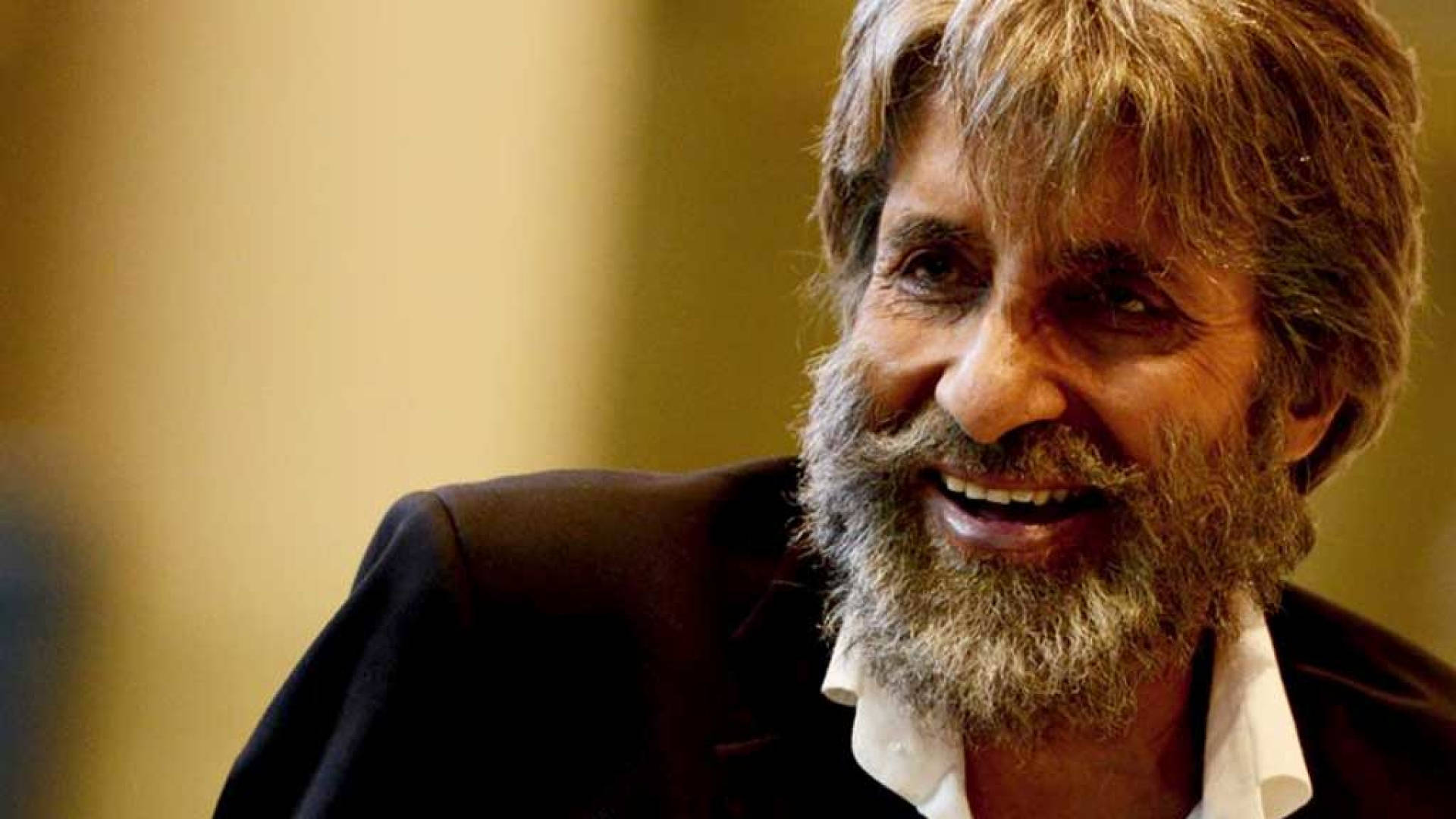 Amitabh Bachchan, gray hair, beard, Full HD Desktop Wallpaper