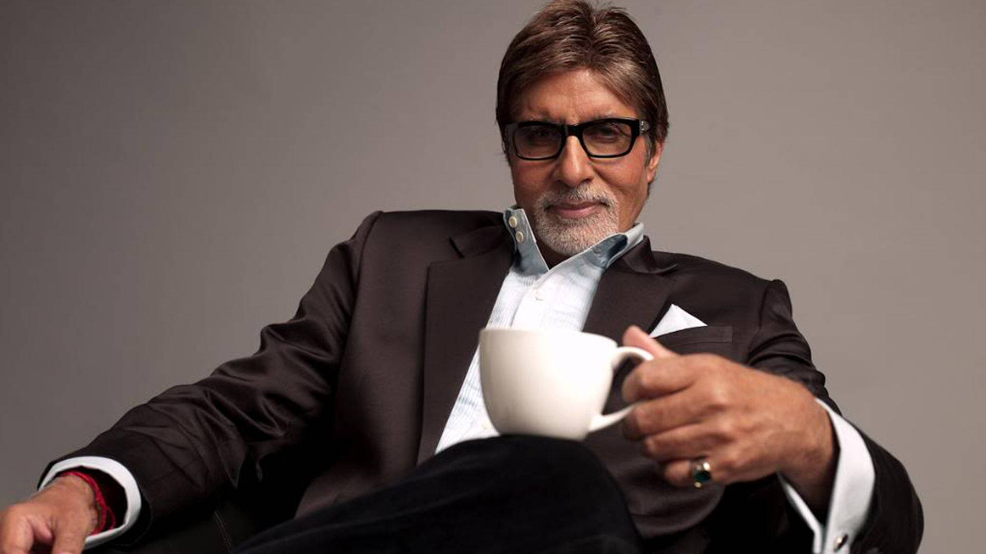Amitabh Bachchan, dark suit, glasses, Full HD Desktop Wallpaper
