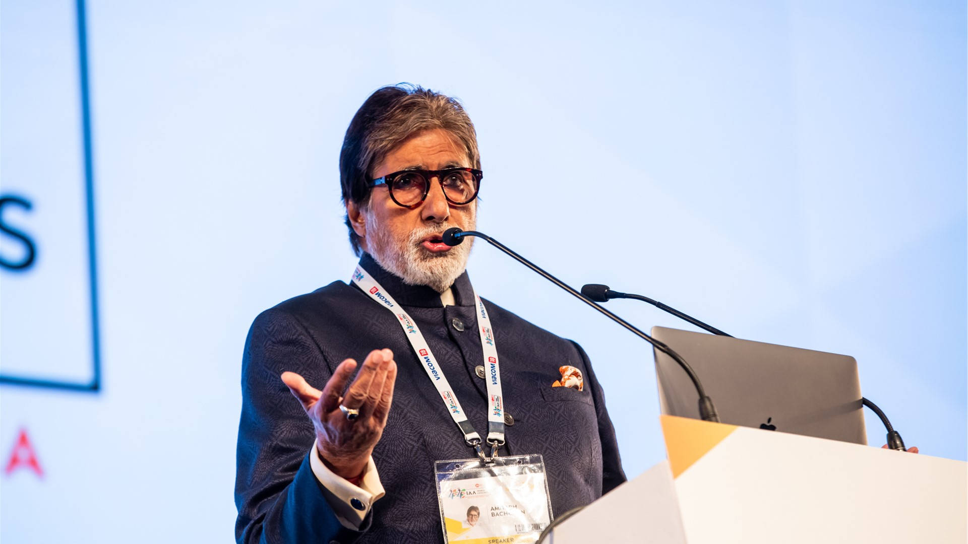 Amitabh Bachchan, glasses, dark suit, Full HD Desktop Wallpaper