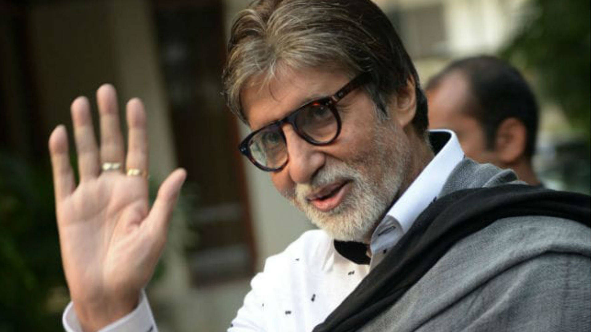 Amitabh Bachchan, white shirt, glasses, Full HD Desktop Wallpaper