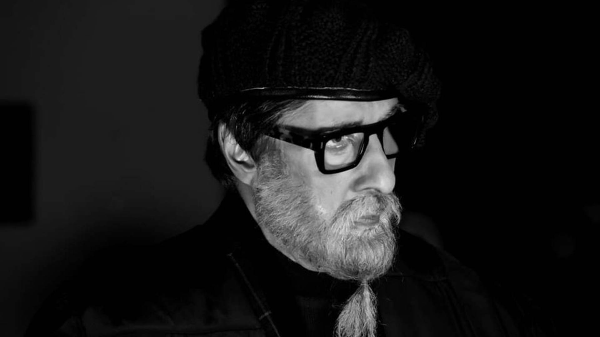 bearded man, glasses, beret, Full HD Desktop Wallpaper