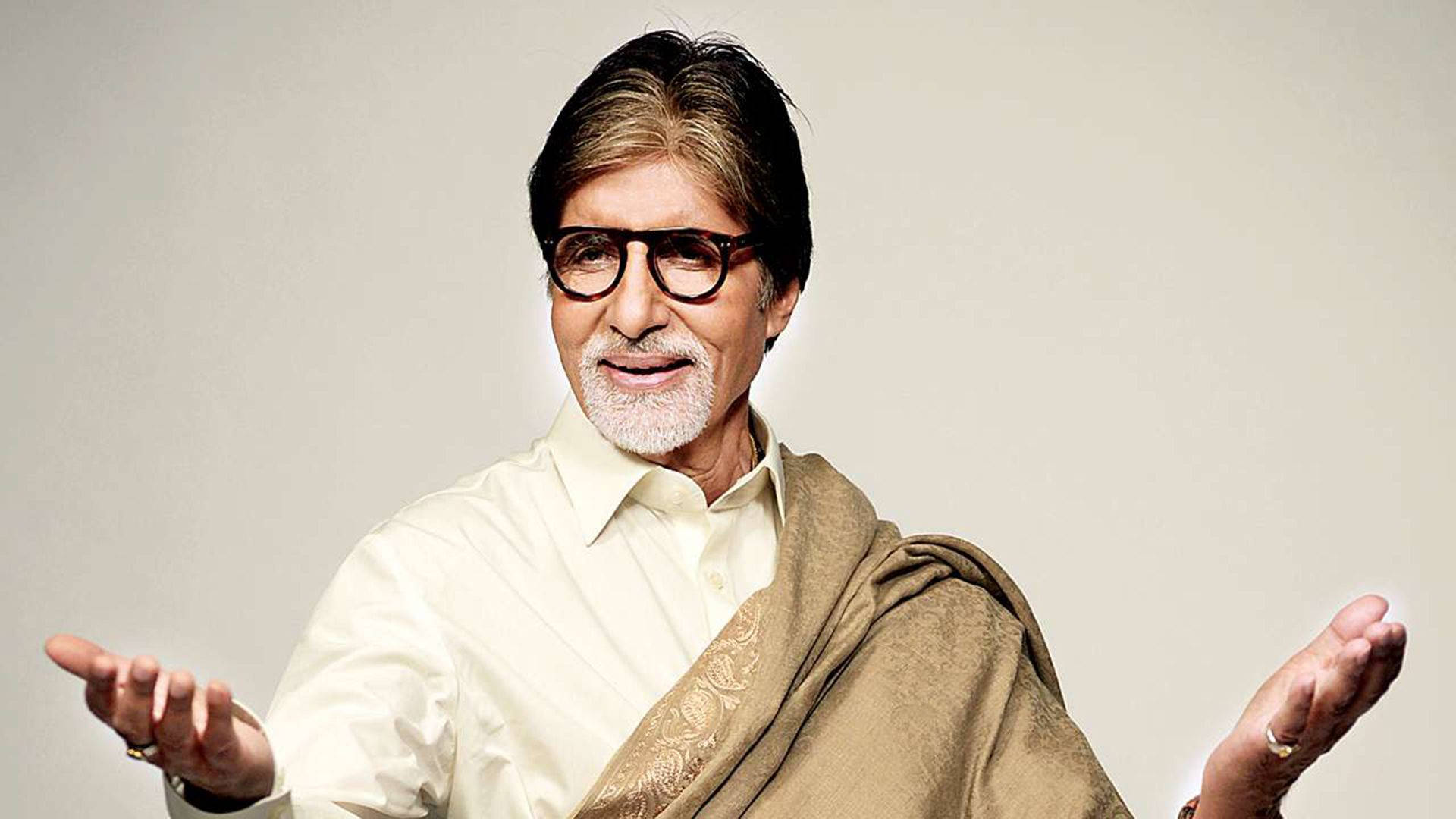 Amitabh Bachchan, glasses, beige shawl, Full HD Desktop Wallpaper