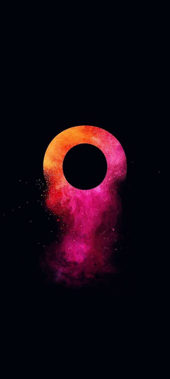 AMOLED Letter O 4K, cosmic keyhole shape, fiery orange, HD Phone Wallpaper