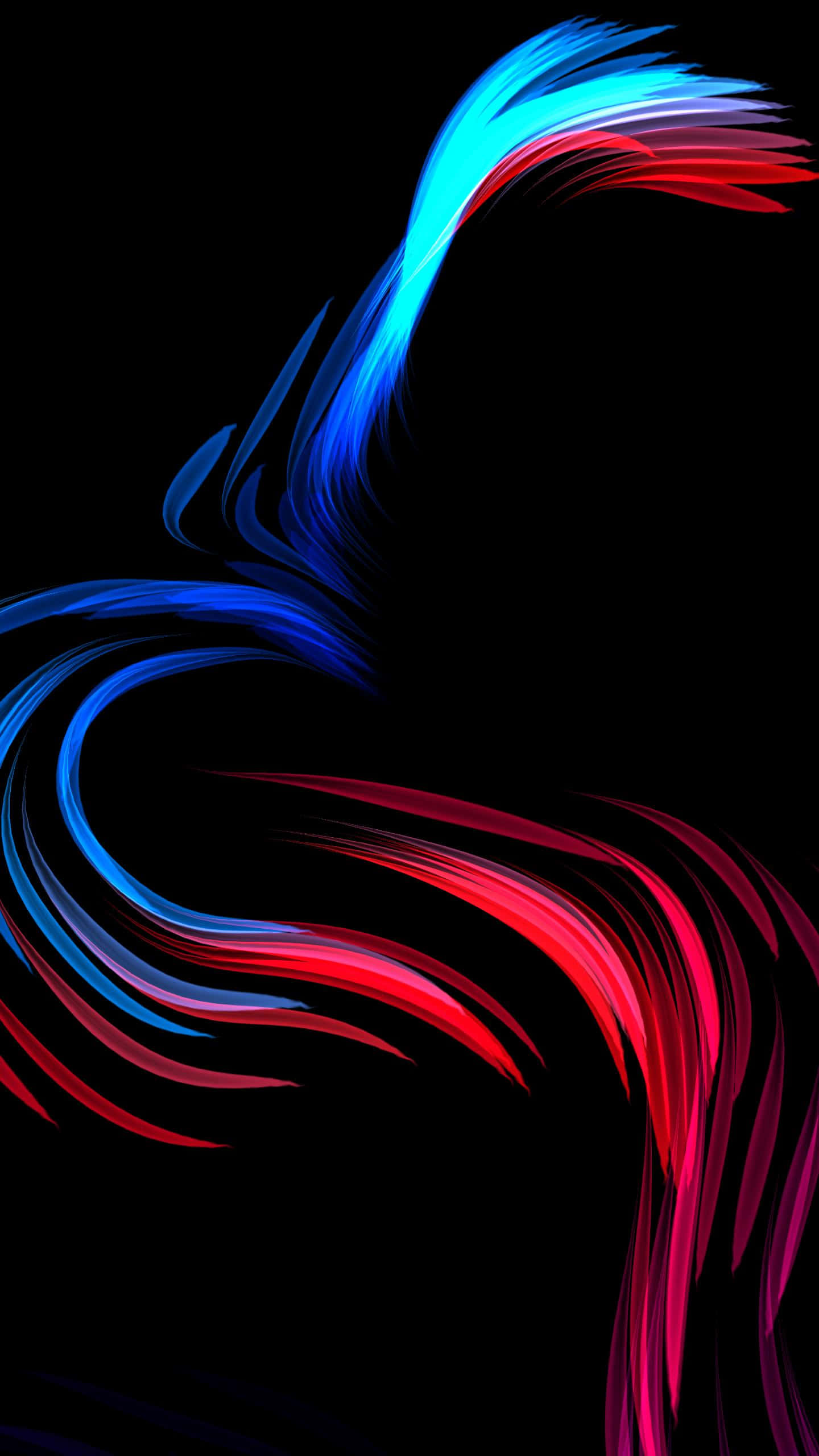 AMOLED, blue, red, 2K Phone Wallpaper