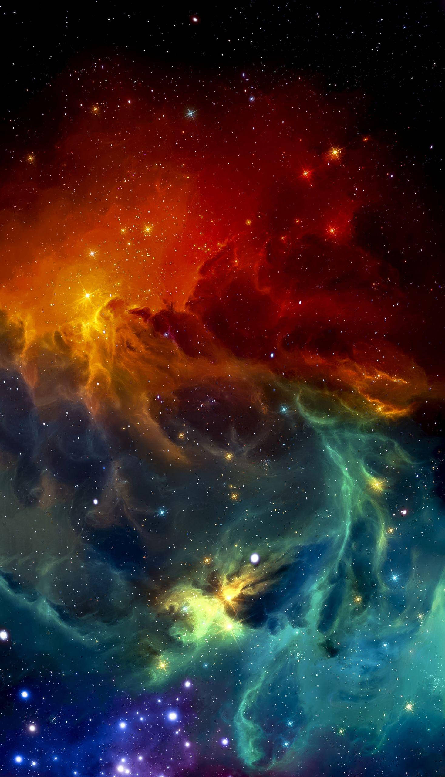 iPhone X, Amoled, cosmic nebula, 2K Phone Wallpaper