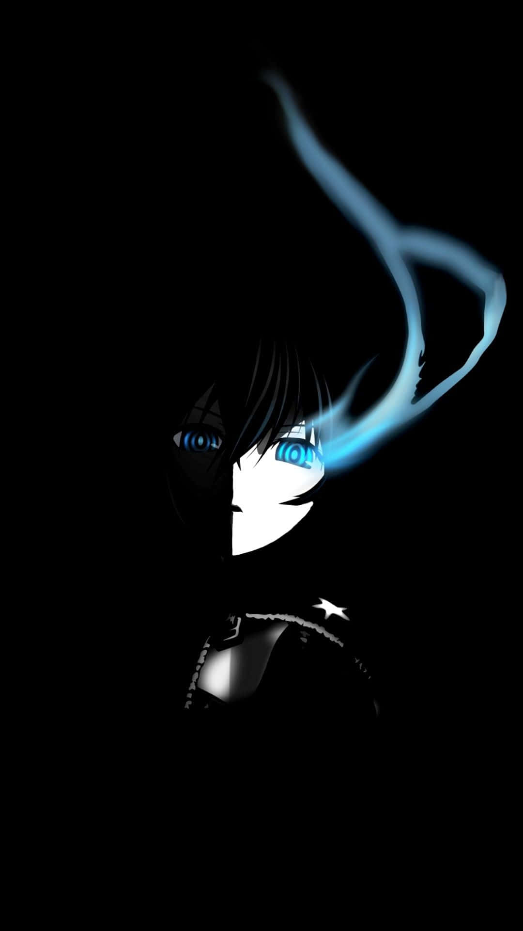 4K Super Amoled Phone, anime character, glowing blue eyes, Full HD Phone Wallpaper