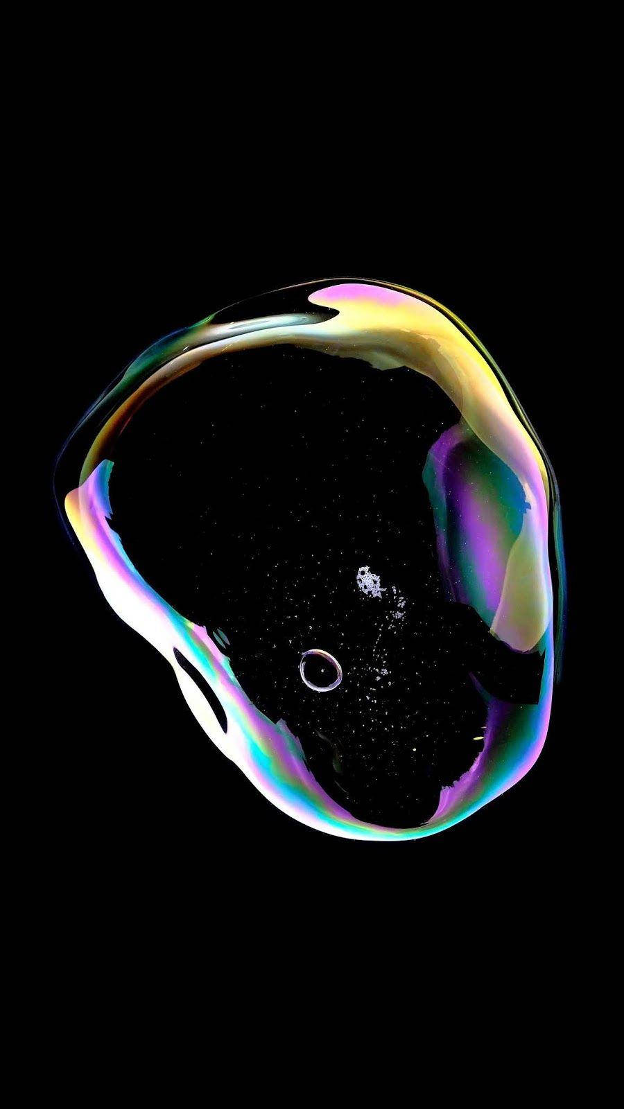 iPhone X, Amoled, iridescent soap bubble, HD Phone Wallpaper