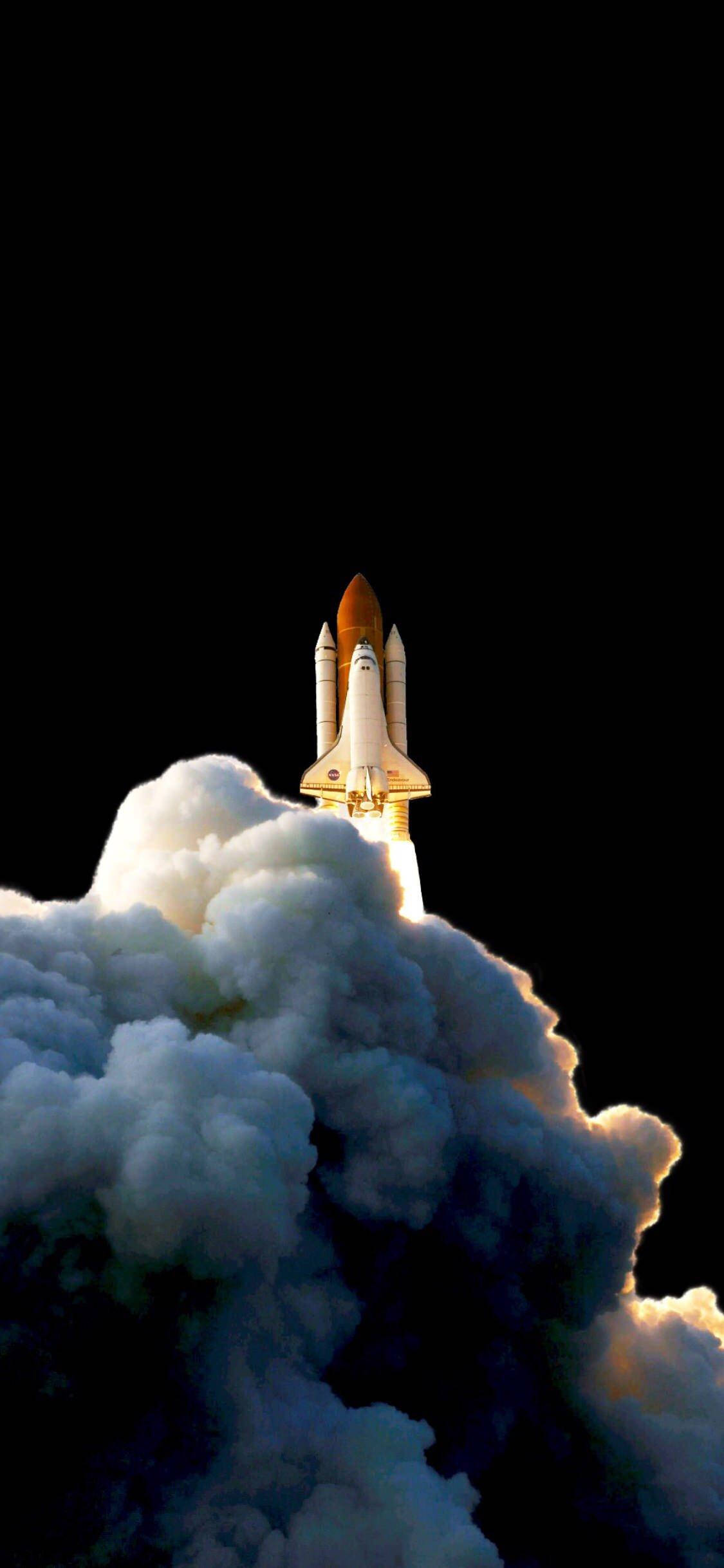 iPhone X, Amoled, rocket launch, Full HD Phone Wallpaper