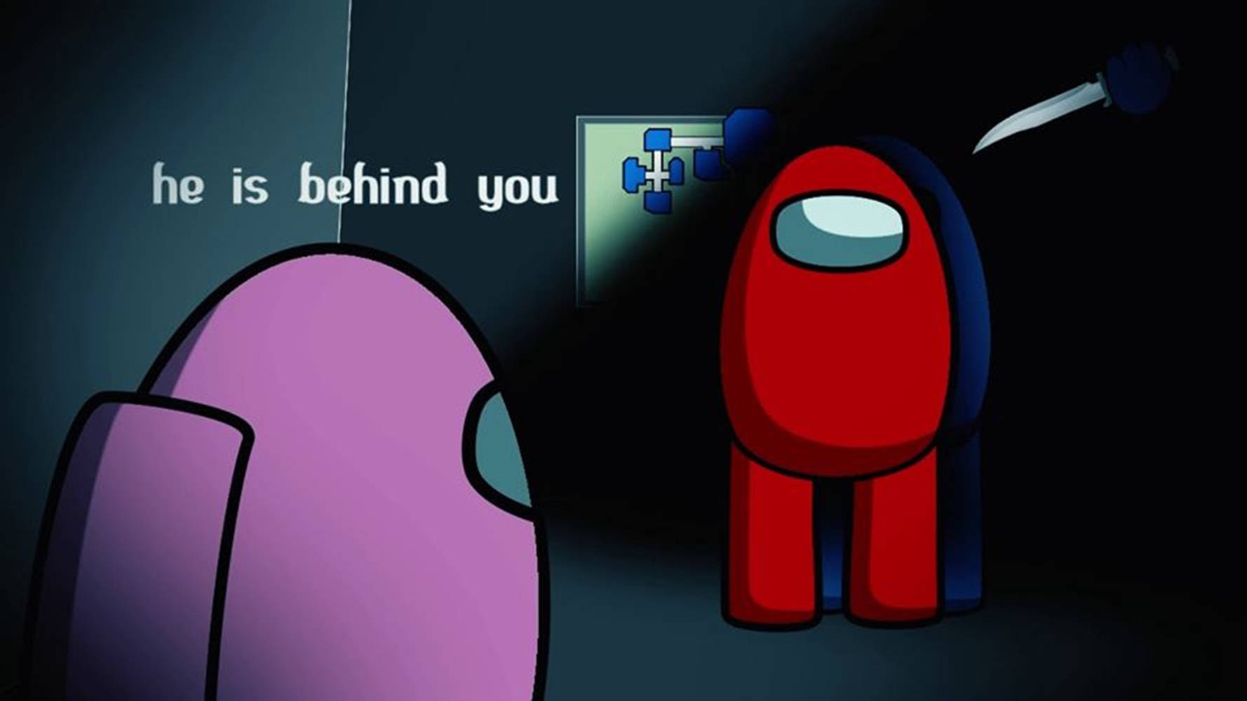 Among Us, red Among Us crewmate, purple Among Us crewmate, HD Desktop Wallpaper