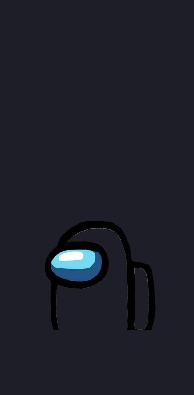 Among Us, black outline, blue-eyed crewmate, HD Phone Wallpaper