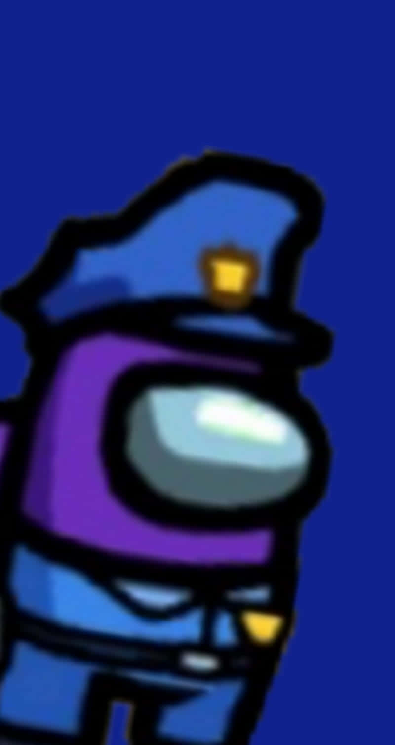 Among Us, purple, blue police uniform, HD Phone Wallpaper