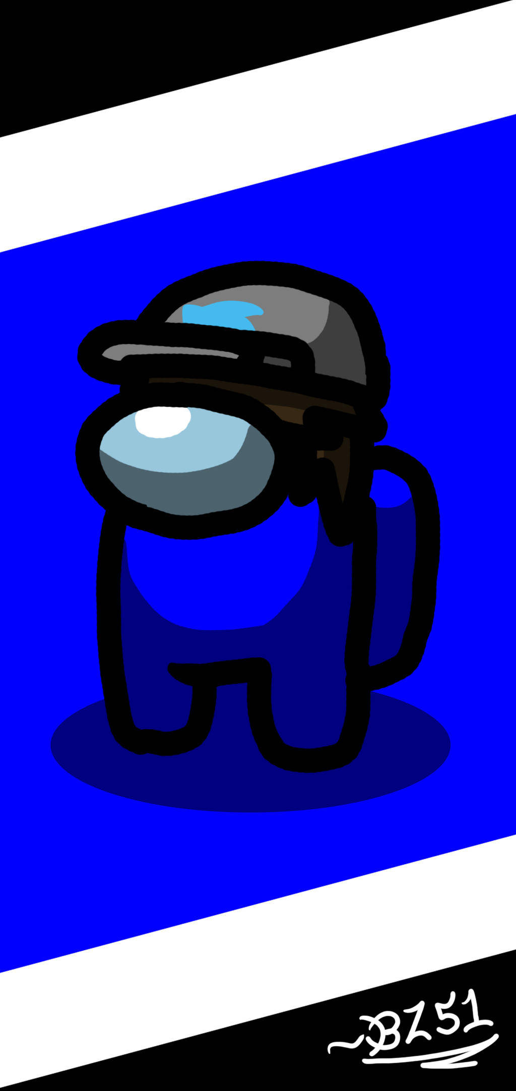 Among Us, blue Among US, blue Among Us character, Full HD Phone Wallpaper