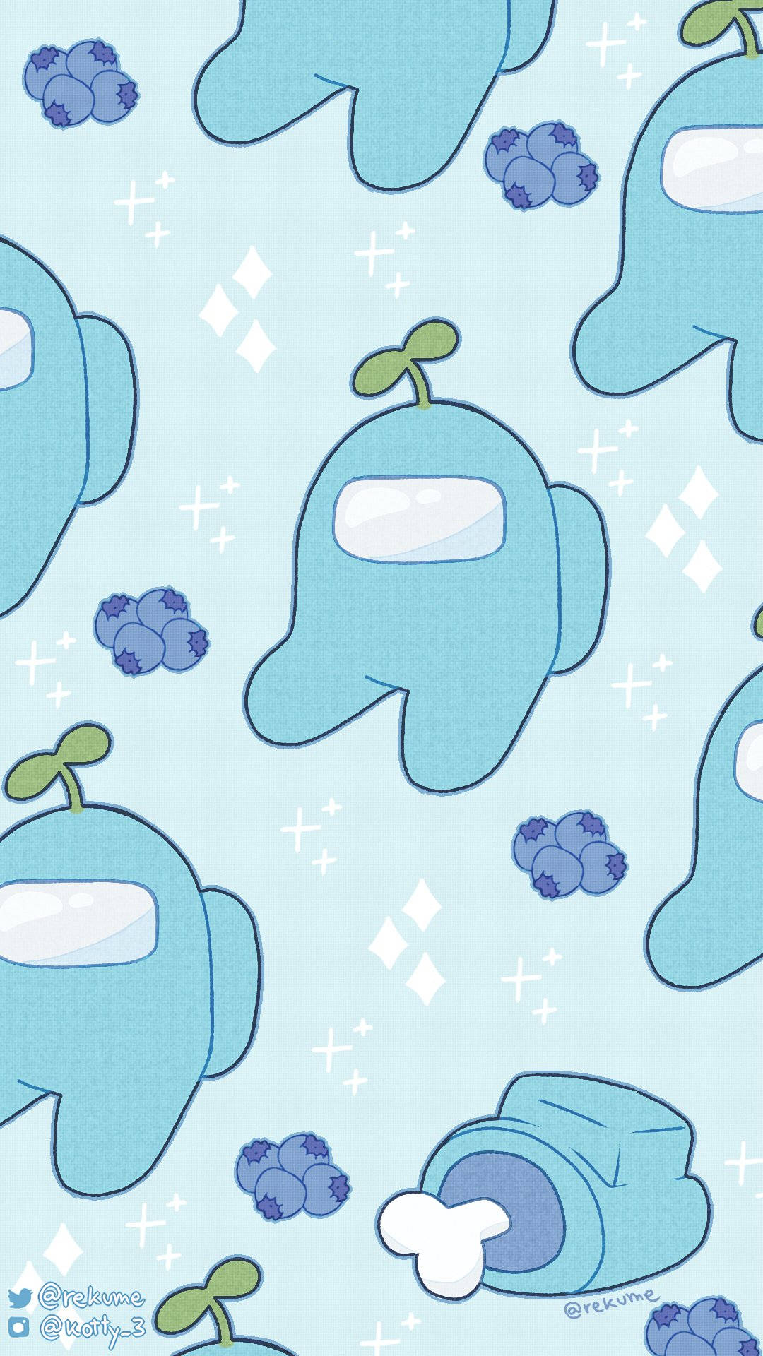 Among Us, Blue Among US, sprout, Full HD Phone Wallpaper
