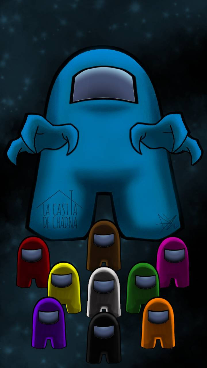 Among Us, blue, crewmates, HD Phone Wallpaper
