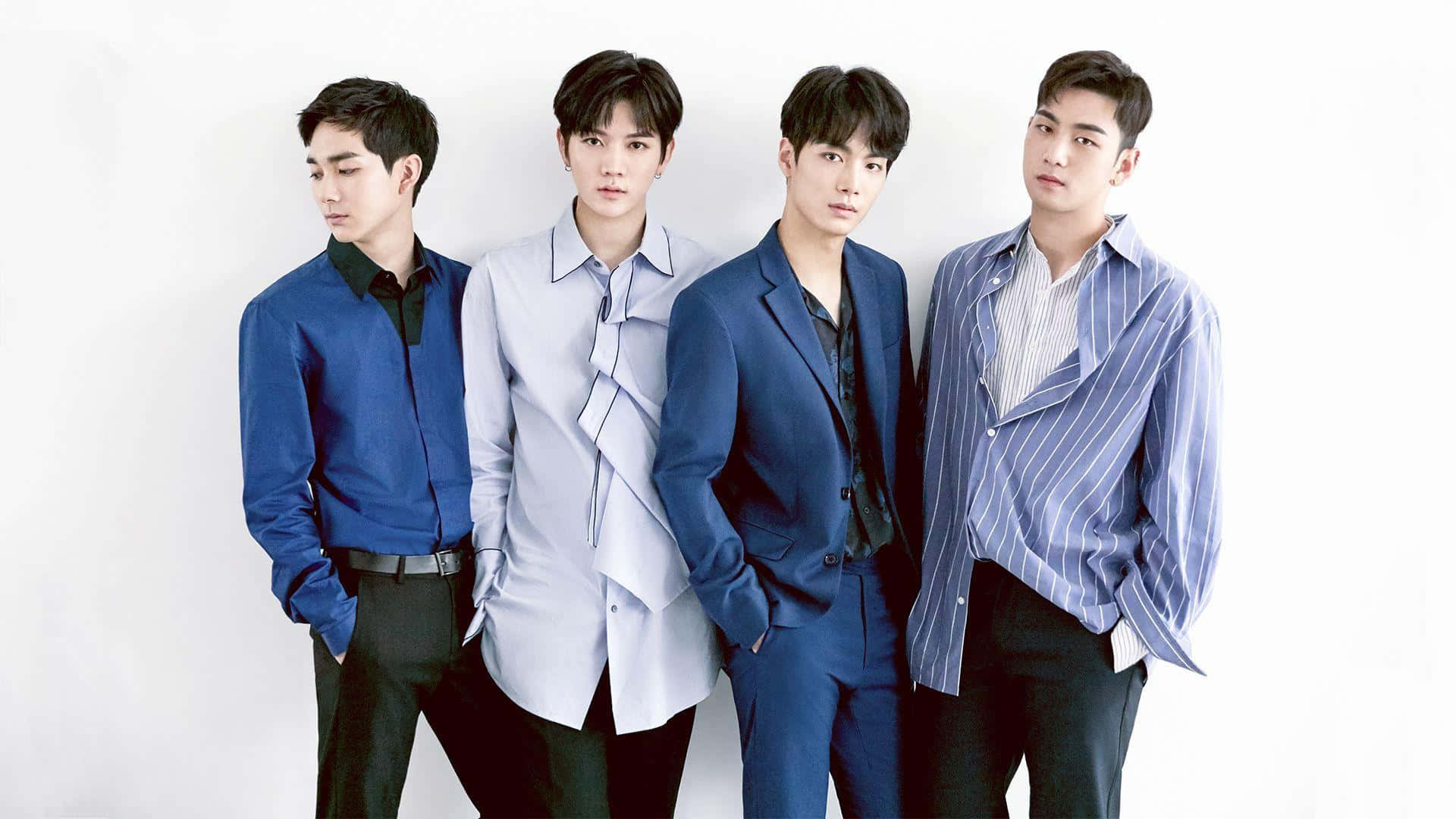 Nuest, Kpop Boy Group, blue, Full HD Desktop Wallpaper