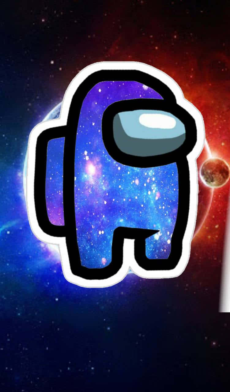 Among Us Galaxy, cartoon astronaut, galaxy pattern, HD Phone Wallpaper