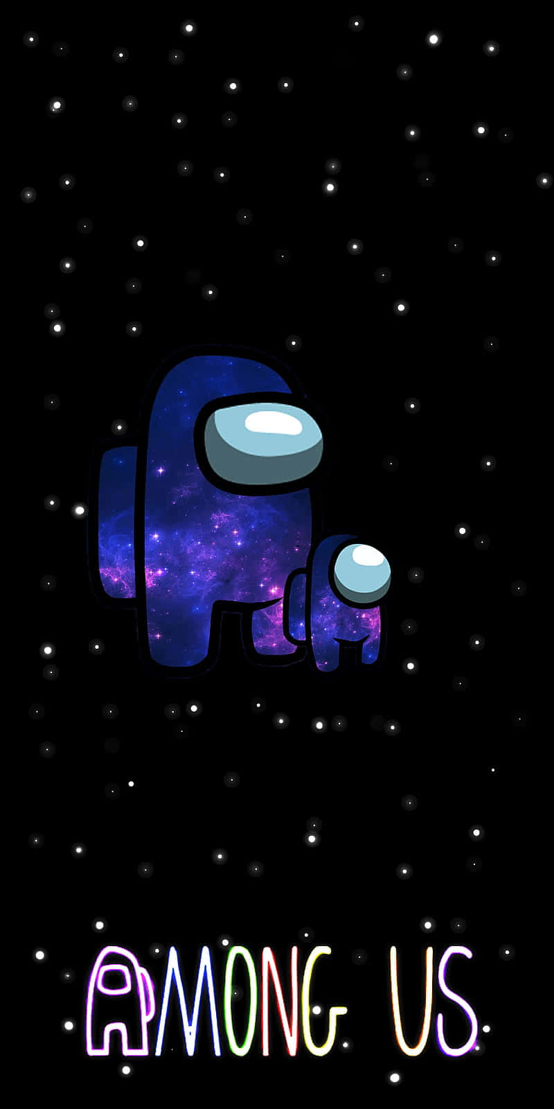 Among Us, character, starry galaxy, HD Phone Wallpaper