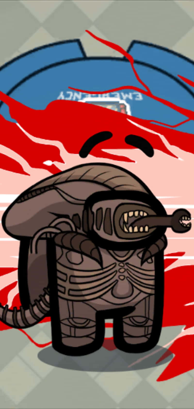 Among Us Character, spacesuit, blood splatter, HD Phone Wallpaper