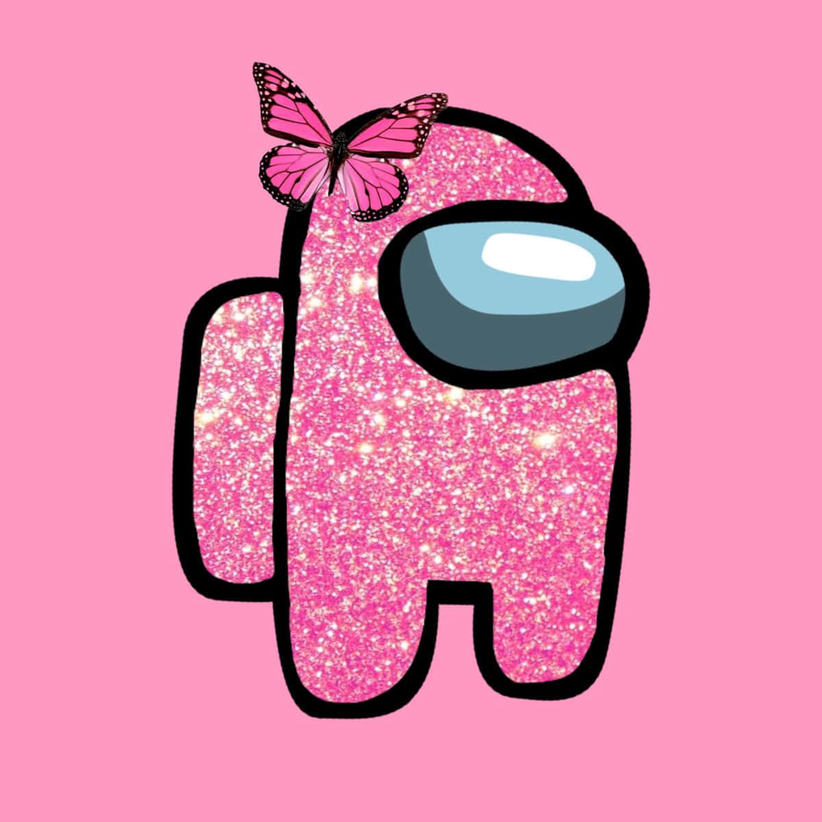 Among Us, pink, glitter, SD Desktop Wallpaper