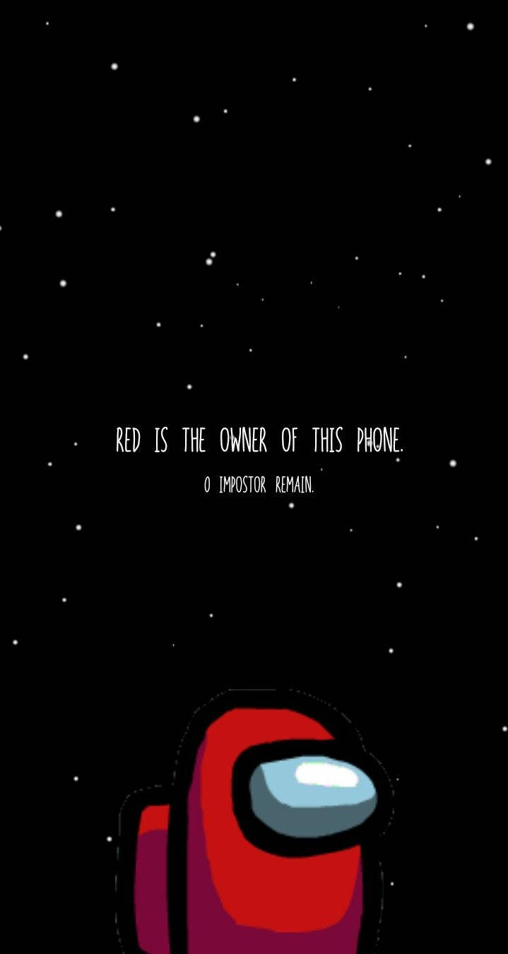 Among Us, red crewmate, starry space, HD Phone Wallpaper