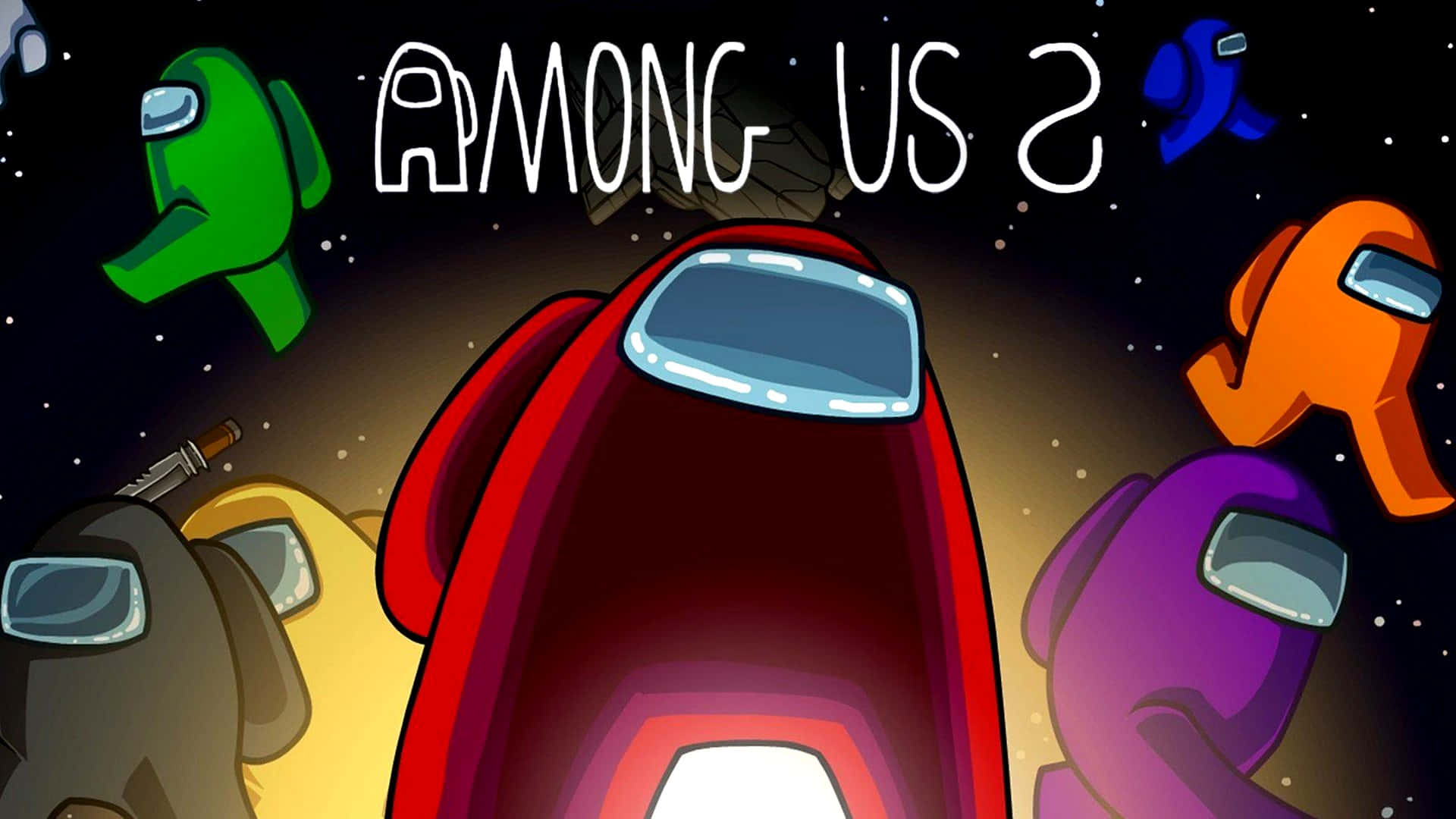 Among Us, colorful Among Us characters, space, Full HD Desktop Wallpaper