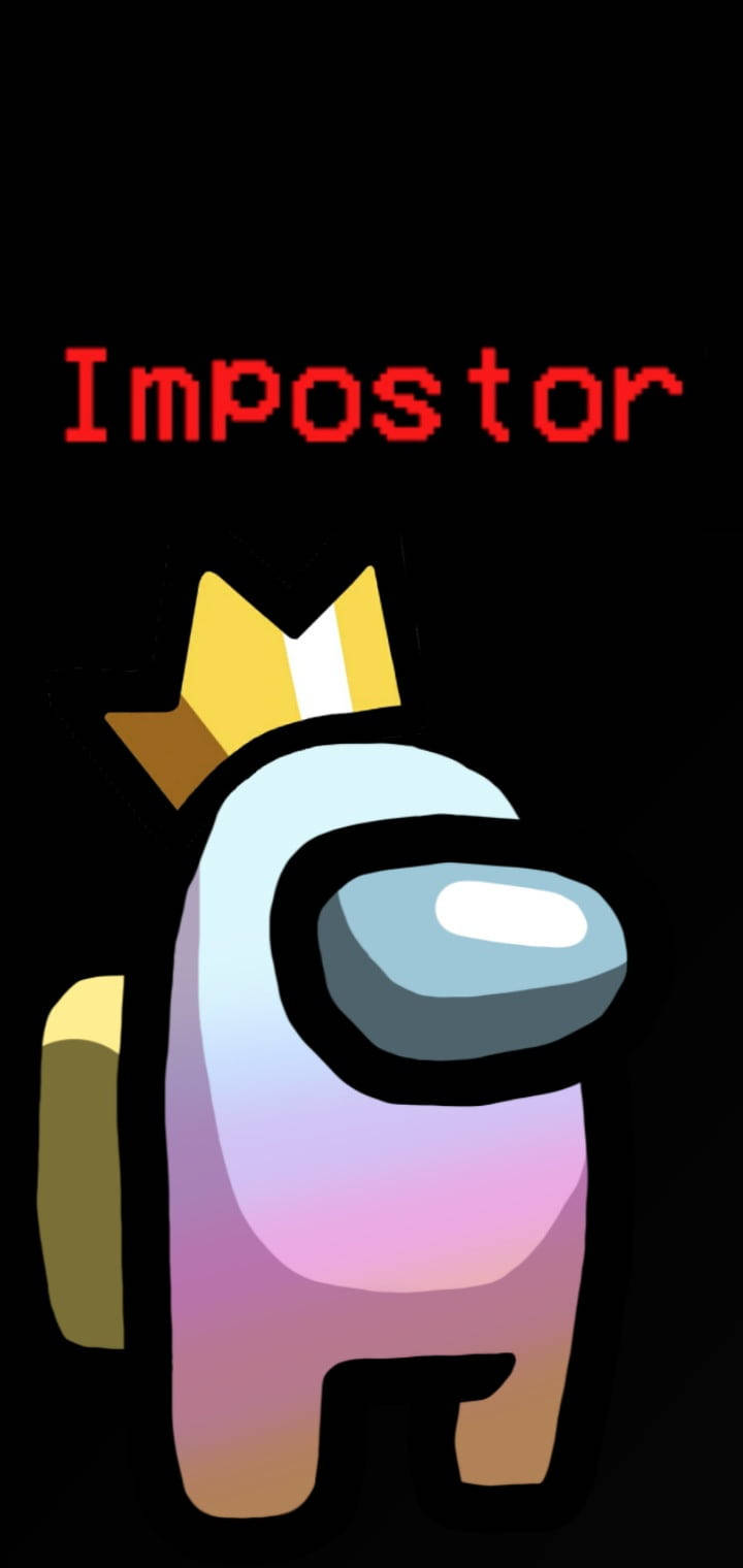 Among Us Impostor, gold crown, black background, HD Phone Wallpaper
