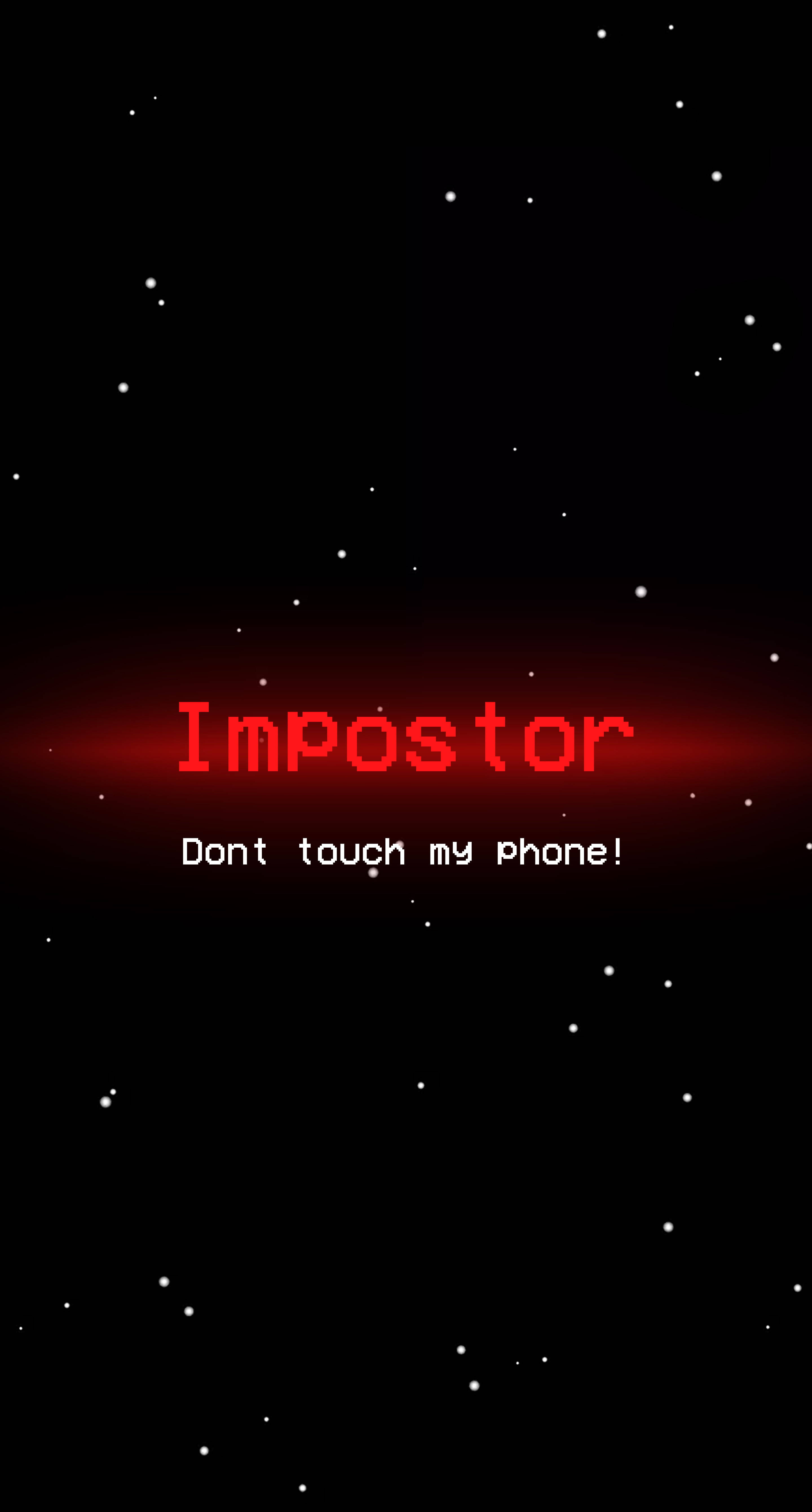 Among US Impostor, Impostor, starry black background, 5K Phone Wallpaper