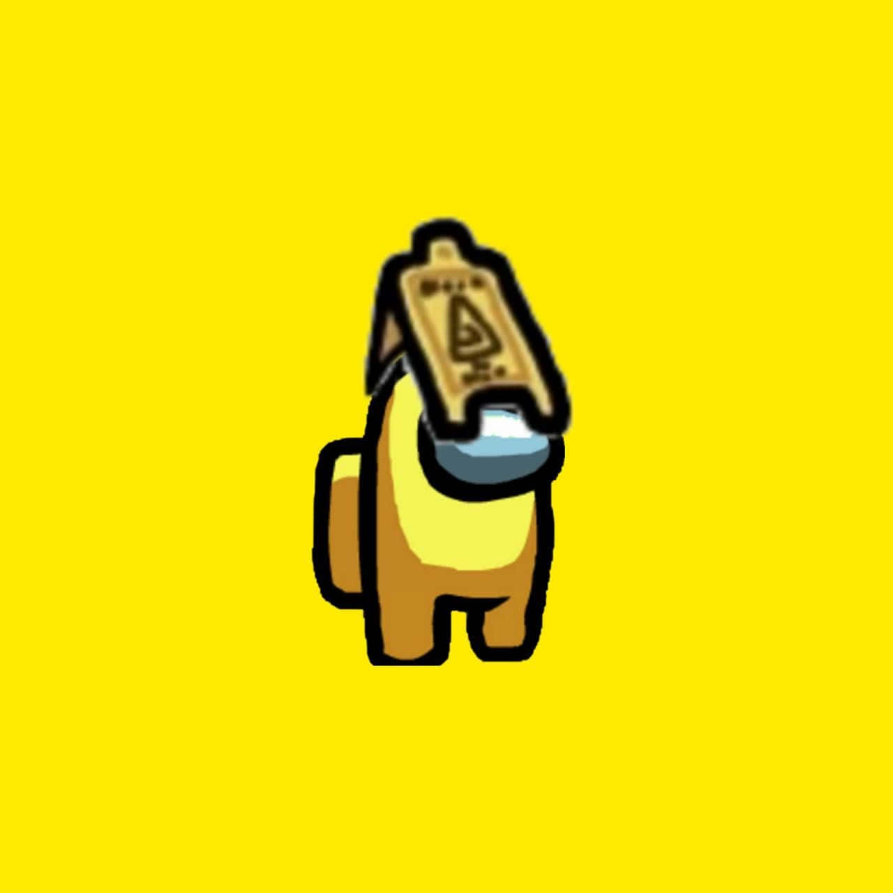 Among Us, yellow Among Us character, golden crewmate token, HD Desktop Wallpaper