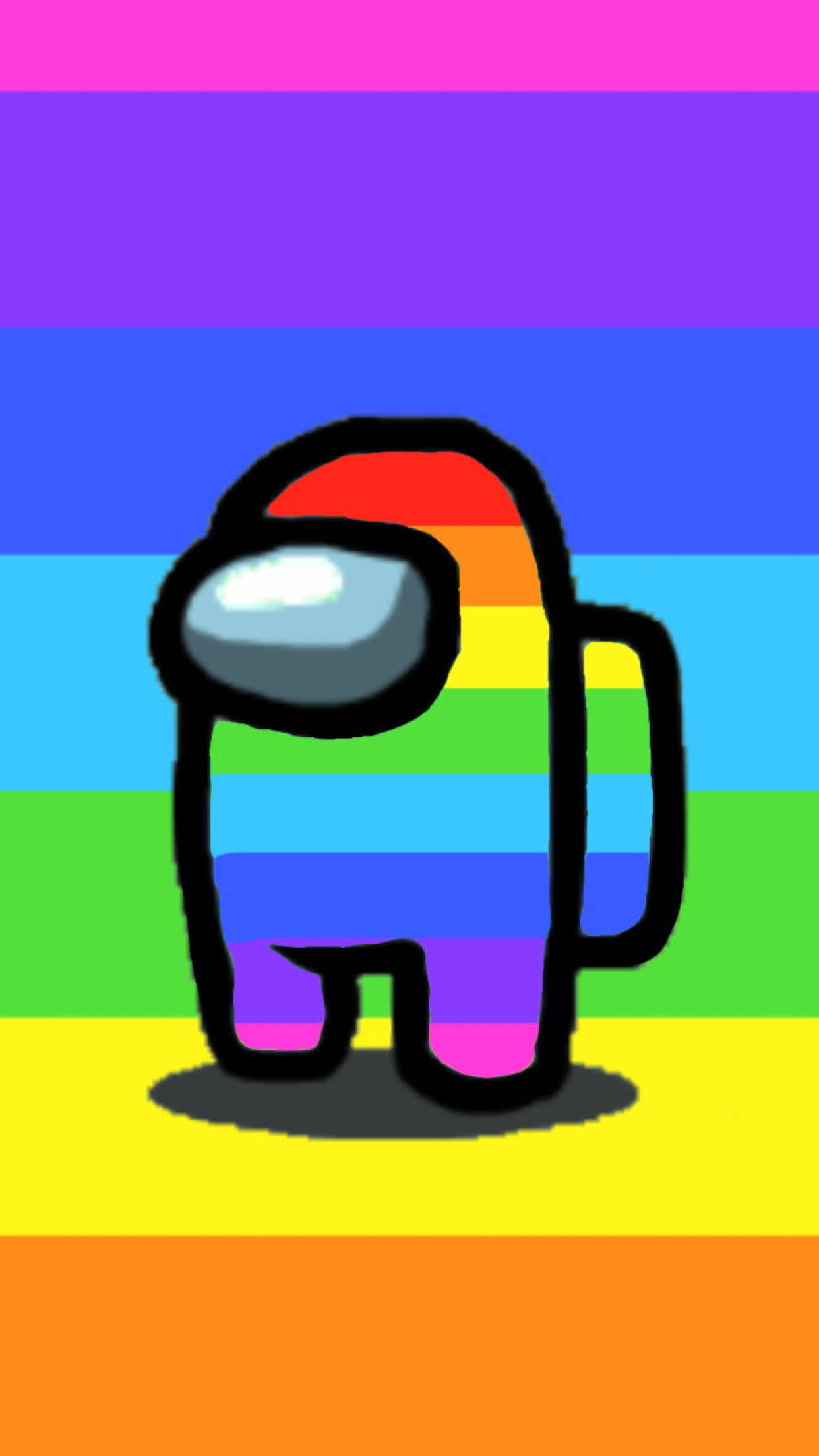 Among Us, rainbow flag, LGBT, Full HD Phone Wallpaper