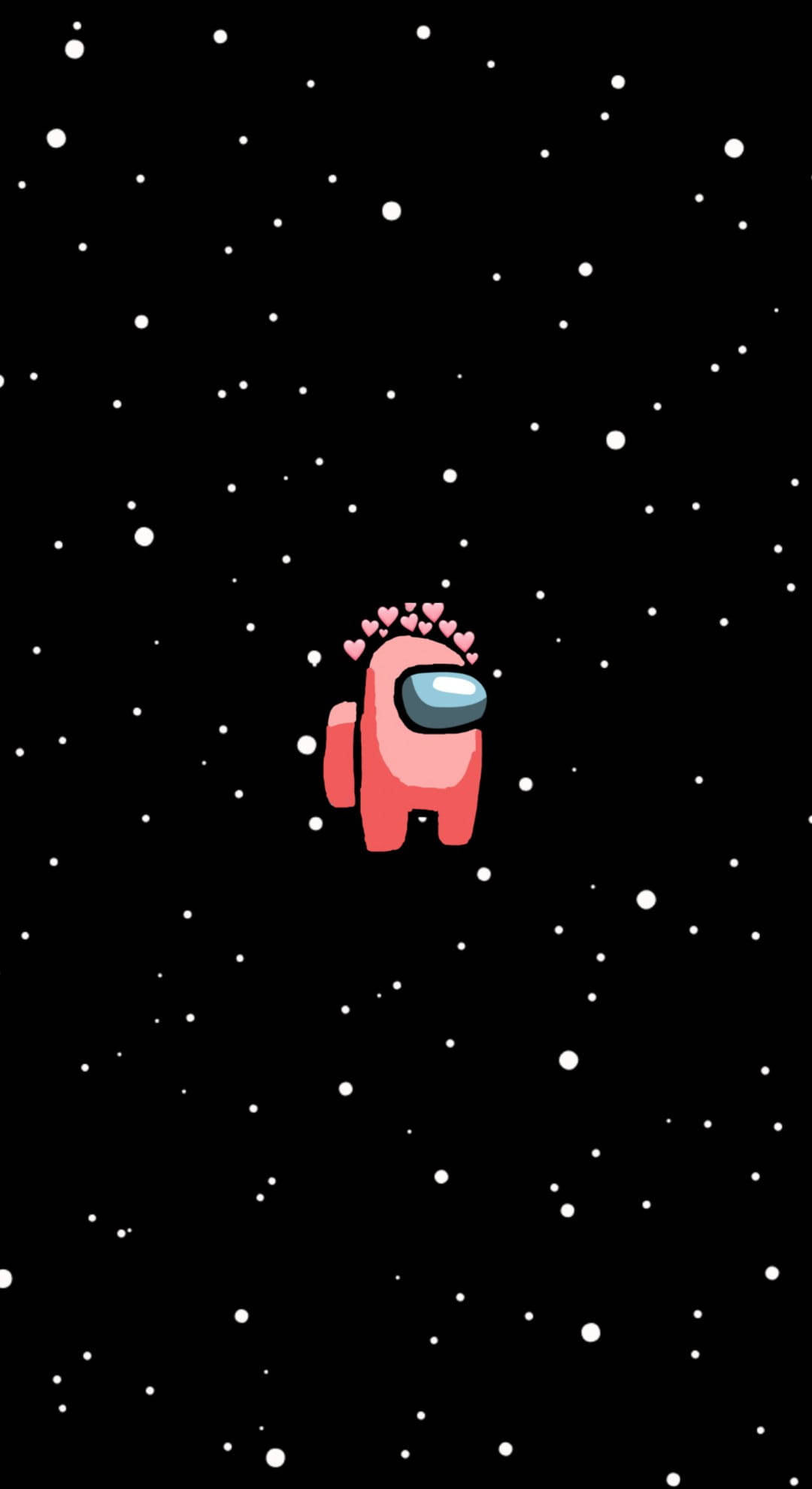 Among Us, pink, starry black void, Full HD Phone Wallpaper