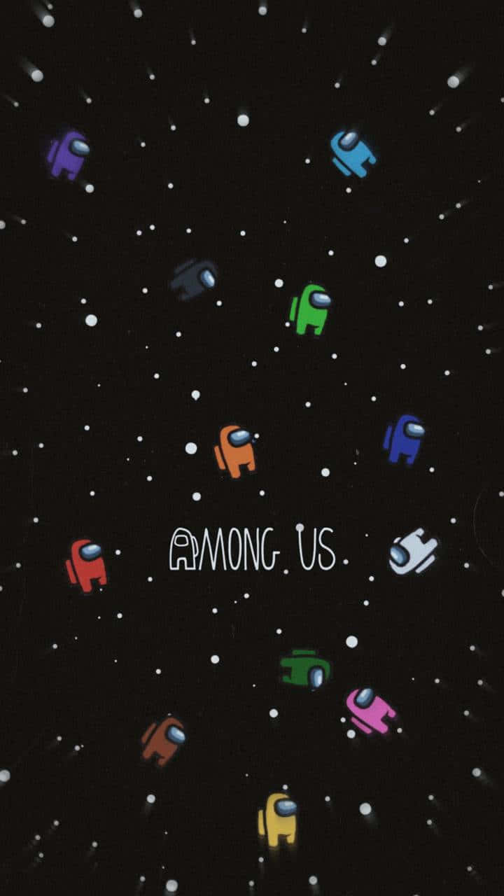 Among Us, crewmates, starry black void, HD Phone Wallpaper
