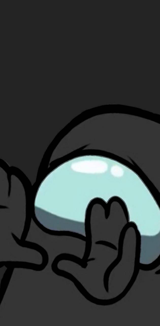 Among Us, black hands up, glowing translucent orb, HD Phone Wallpaper