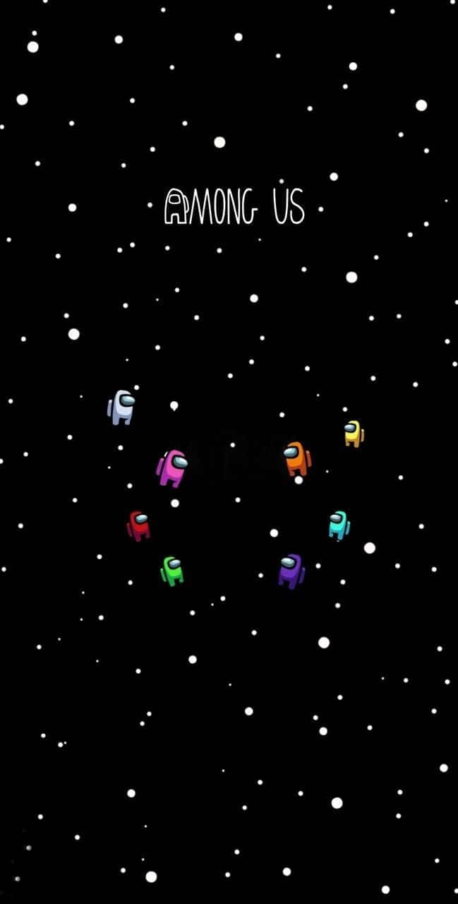 Among Us Galaxy, Among Us, white stars, HD Phone Wallpaper