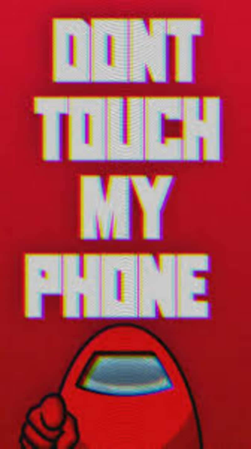 Among Us, red background, bold white text, HD Phone Wallpaper
