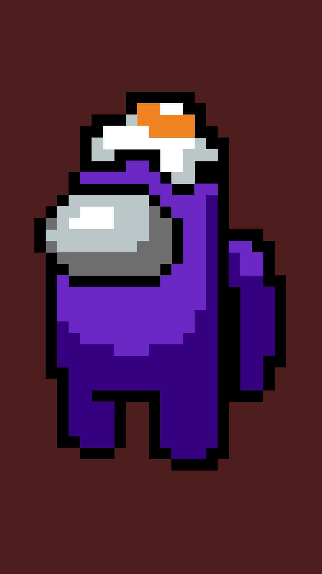 Among Us, purple character, white helmet, Full HD Phone Wallpaper