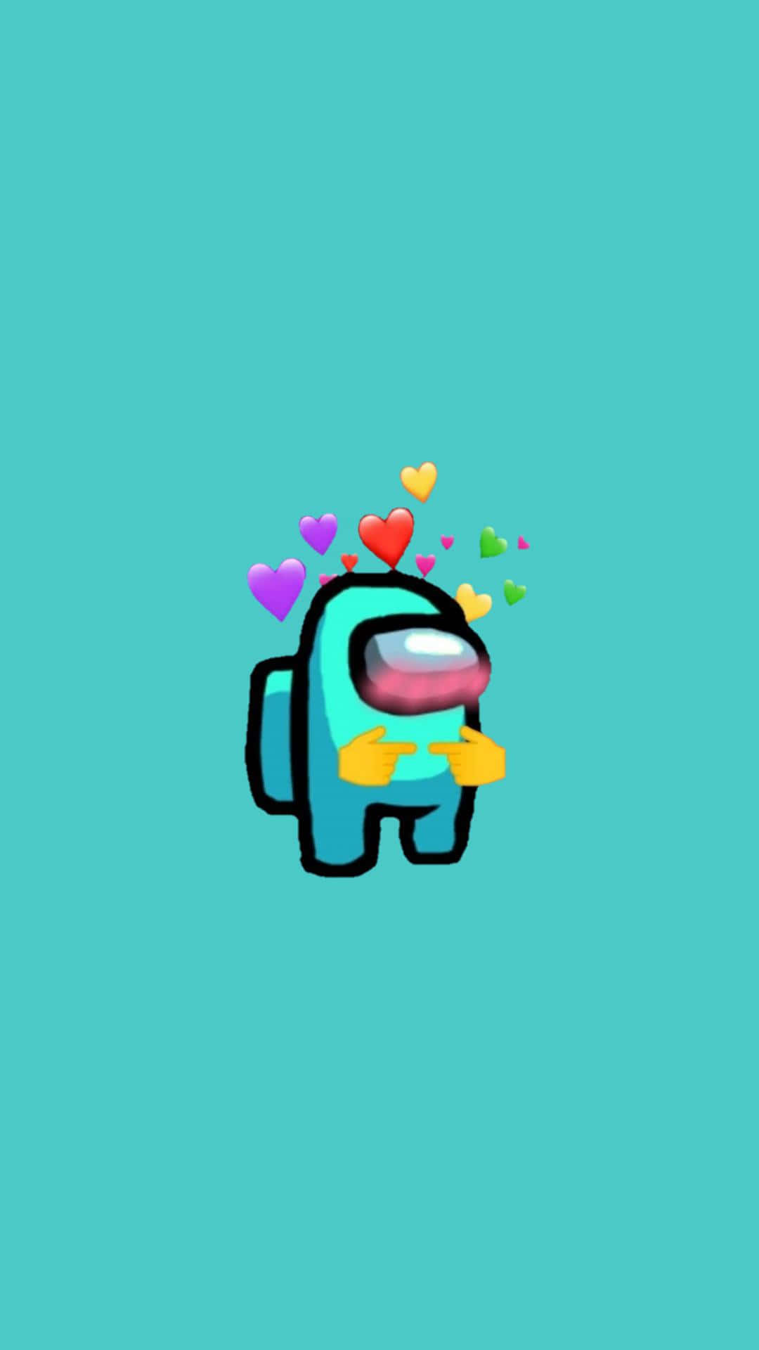 Among Us, cyan, yellow hands, Full HD Phone Wallpaper
