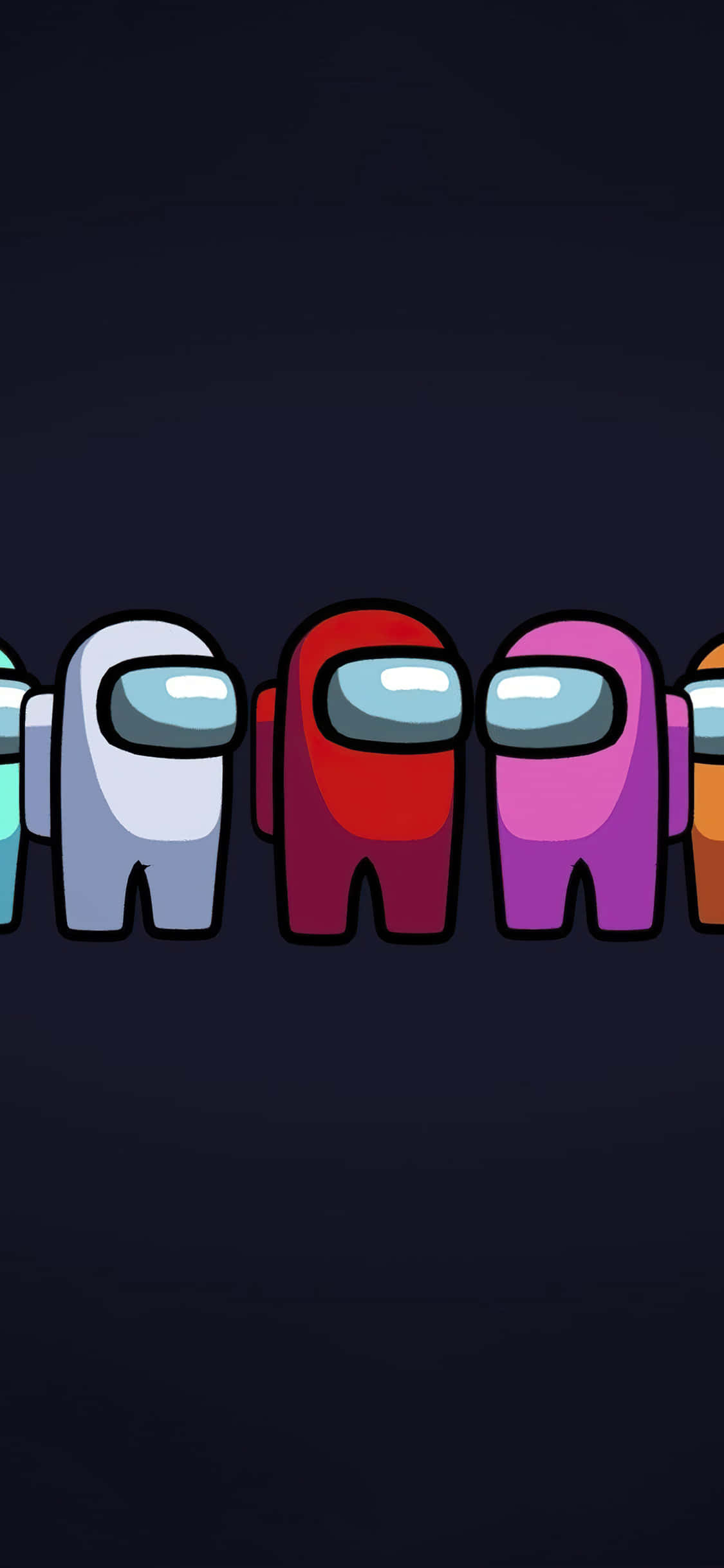 Among Us, Among Us characters, dark background, Full HD Phone Wallpaper